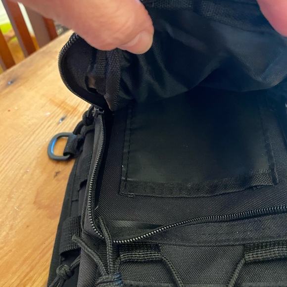 Single Strap Small Backpack Type Bag with Multiple Pockets and Zippers - Picture 4 of 15